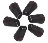 HAKIDZEL 6pcs Leakproof Black PVC Wine Pourers with Dust Caps for Controlled Flow Rate, Universal Fit for Standard Bottles, for Wine Bottles and Bar Use