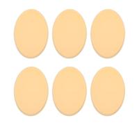 HAKIDZEL 6pcs Oval Dual-use Makeup Sponges Soft Supple Powder Puff for Foundation and Loose Powder, Thick Latex Cosmetic Blending Pads Suitable for Dry and Wet Application