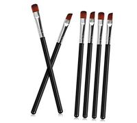 HAKIDZEL 6pcs Professional Eyebrow Makeup Supplies Brush Angled Flat-tip Brushes for Beauty Brow