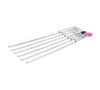 HAKIDZEL 6Pcs Sequined Silicone Eyeshadow Brush for Makeup Comfortable Use Easy Cleaning Portable Design Mixed Colors for Home Professional Application
