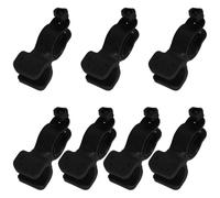 HAKIDZEL 7pcs Walking Cane Crutch Holder for Walker and Flashlight, Sturdy Black Plastic Crutch Bracket Protecting Devices from Damage, for Seniors at Home or Outdoors