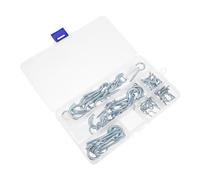 HAKIDZEL 80pcs Carbon Steel Zinc-Plated Screw-in Ceiling Hooks Question Mark Hook Assortment Kit for Plasterboard Ceiling and Wall Hanging in Home and Office