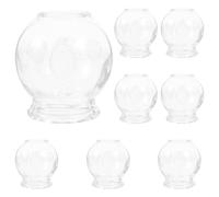 HAKIDZEL 8Pcs Glass Suction Cups Fire Cupping Set for Body Relaxation and Multi-Area Use at Home