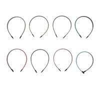 HAKIDZEL 8pcs Glitter Headbands, Non-slip Plastic Hairbands with Glitter Fabric, Stay on Head Firmly and No Hurt to Hair or Scalp, for Parties and Ceremonies