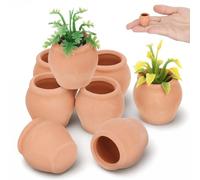HAKIDZEL 8pcs Mini Ceramic Pot Pots Outdoor Plant Pot Pots Terracotta Vase Edible Clay Small Succulent Mini Pot Ceramics Small Clay Succulents Office