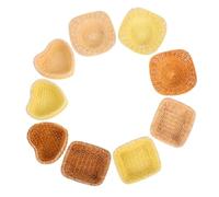 HAKIDZEL 9pcs Miniature Woven Baskets Realistic Rattan Dollhouse Accessories for DIY Crafts Garden Decor Rustic Style Scale Hamper Baskets