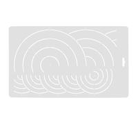 HAKIDZEL Accurate Quilting Sturdy Pp Made Ruler Template Sewing of Material, White Hollow Patchwork Stencil Improved Work Efficiency for Quilts and