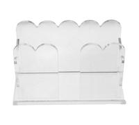 HAKIDZEL Acrylic Cocktail Napkin Holder Scalloped Design, Tissue Dispenser Box Featuring Visibility and Effortless Cleaning, Suitable for Homes and Dining Room, 6.4x4.2x2.6 Inches