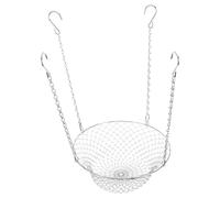 HAKIDZEL Adjustable Planter Insert with 4 Hooks and Chain for Tall Pots and Large Planters, Stainless Steel Plant Riser Supporting Drainage, Gentle on Surfaces, Suitable for Indoor Flower