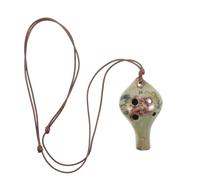 HAKIDZEL Alto Instrument Ceramic Ocarina with Vintage Peony Print, 6 Hole Lightweight Wind Flute, Stable Tone for Beginners and Adults, for Ensemble Practice and Family Music