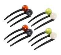 HAKIDZEL Ancient Chinese Hair Pins 4Pcs U-Shaped with Beads, Lightweight Hair Bun Makers for Women, Decorative Updo Accessories for Festivals and Daily Use