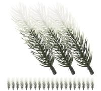 HAKIDZEL Artificial Green Pine Needles Branches 30pcs Small Pine Twigs and Stems Made of Plastic for Christmas Decor for Outdoor and Living Room Decoration