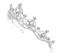 HAKIDZEL Baroque Rhinestone Tiara Crown Bridal Headband Elegant Hair Decor for Weddings Parties Events Lightweight Design for Women Sparkling Headpiece for Memorable Moments