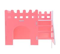 HAKIDZEL Bear-shaped Two-story Hamster House for Hedgehog and Hamster