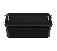 HAKIDZEL Black Tinplate Cookie Jars Easy to Carry and Not Easy to Deform with Lids for Biscuit and Sweets Storage and Can Be Carried in A Backpack for Home Organization