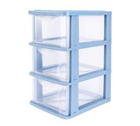 HAKIDZEL Blue Drawer Storage Box with Drop-resistant Pp Material, Simple Fashionable Desktop Cosmetic Organizer for Makeup and Office Supplies, for Travel and Daily Use