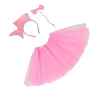 HAKIDZEL Boy Girl Plush Goldfish Costume Set with Headband and Tulle Skirt for Dress up Life Ocean Animal Outfit for Halloween Parties and Everyday Fun