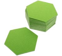 HAKIDZEL Bulletin Board Tiles Felt Wall Tiles Felt Hexagon Self Adhesive 12pcs Acoustic Panels with Hanging Keys and Gadgets Feature for Home and School