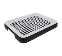 HAKIDZEL Bunny Litter Box for Cage with Fixed-point Toileting and Anti-splash Design, Black Pp Material Featuring Heightened Fence and Thick Bottom Net, for Rabbits and Guinea Pigs