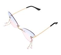 HAKIDZEL Butterfly Shape Frameless Sunglasses for Women with PC Lens | Street Style, Lightweight Comfort, Eye Protection for Photoshoots, Costume Parties, Fashion Influencers