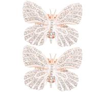 HAKIDZEL Butterfly Shoe Clips for Bridal Pumps Heel, Reusable Alloy Decorative Shoe Decorations, Elegant and Beautiful Accessories for Prom and Engagement