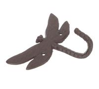HAKIDZEL Cast Iron Wall-Mounted Clothes Hook Dragonfly Design, Rustic Decorative Hook for Entryway and Office, Smooth Surface Towel and Bag Hanger