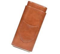 HAKIDZEL Cigar Travel Case that Keeps Cigars Fresh Pu Leather Portable and Stylish 3pcs Holder for Men for Everyday Use and Outdoor Activities
