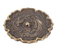 HAKIDZEL Copper Dragon Mirror Eight Diagrams and Zodiac Symbols, Multi-use Copper Ornament Retro Appearance for Desktop Decor and Home Decoration, Golden Chinese Style Blessing Decor