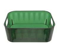 HAKIDZEL Cosmetics Storage Box Green Pet Makeup Organizer with Desk Space Optimization and Craft Parts Storage for Desk and Shelf