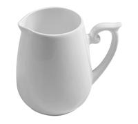 HAKIDZEL Creamer Pitcher Easy to Carry with Comfortable Touch White Ceramic 160ml Milk Jug with Handle Stylish and Practical Milk Container for Coffee Shops and Western Restaurants