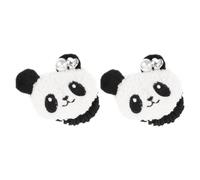 HAKIDZEL Cute Panda Elastic Hair Ties Portable Accessories 2pcs for High Elasticity Plush Hair Bands Suitable for Daily Use and Matching Outfit
