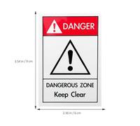 HAKIDZEL Dangerous Zone Warning Sign Pp Synthesized Paper Safety Sign Lightweight and Easy to Carry for Machinery Suitable for Daily Life and Caution Scenarios