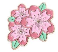 HAKIDZEL Decorative Flower Brooch Pin with Cherry Blossom Design Made of Zinc Alloy, Stylish and Safe Clothes Accessory for Many Parties Wearing and Festivals