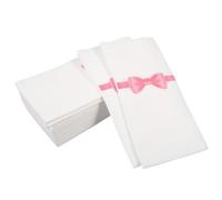 HAKIDZEL Disposable Easy to Store 50pcs Paper Napkins Bow Tie Printing Pattern Simple and Convenient 40x40cm Pink Tableware Packing Napkins for Kitchen and Restaurant