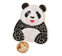 HAKIDZEL DIY Craft Buttons Sweater Brooch Clips Cute Panda Brooch Zinc Alloy Decorative Versatile Use Women Dress Shirt Cardigan Accessory with Chinese Cultural Elements