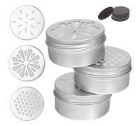 HAKIDZEL Dog Scent Training Boxes Aluminium and Plastic Hollow Containers 6 Pieces 25x2mm with 6 Soft Magnetic Stickers Easy to Use Tool for Improving Dog Scent Abilities in Agility