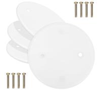 HAKIDZEL Electrical Blank Wall Plates 4pcs Round Plastic Covers 4In for Ceiling Hole Protection in Residential and Commercial Spaces