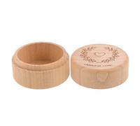 HAKIDZEL Elegant Wooden Umbilical Cord Case with Splinterfree Finish and Silent Opening, Beige Keepsake Organizer Box for Nursery Dresser or Bedside Table, for New Parents