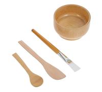 HAKIDZEL Face Mask Bowl Kit DIY Mask Bowl DIY Tools Lightweight Portable Natural Wood Material for Female Friends and Family Home Use Process