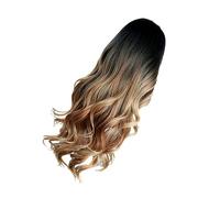 HAKIDZEL Fluffy Wig Long Curly Hair Heat Tool Friendly Women's Synthetic Hair Realistic Look and Feel