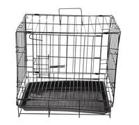 HAKIDZEL Foldable Black Iron Wire Dog Crate for Small to Medium Dogs, Easy Storage Pet Kennel Cage Suitable for Indoor and Outdoor Use
