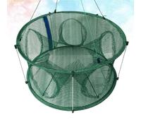 HAKIDZEL Foldable Portable Fishing Landing Net with 5-enter Design and Mesh Metal Material, Convenient Fish Mouth Suitable for Crawfish and Minnows Fishing Outdoors