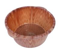 HAKIDZEL Foot Soaking Tub Basin for SPA Therapy, Lightweight Plastic Foot Foaking Washing Tub - Portable Plastic Small Laundry Basket (Wood Grain)