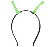 HAKIDZEL Glow the Dark Extraterrestrial Headband for Adults Green Plastic Antennae, Comfortable and Suitable for Hair Styles, Halloween Costume Accessory and Carnival Party Hairband