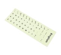 HAKIDZEL Glowing Letter Keyboard Sticker, Desktop Keyboard Sticker, Glow in the Dark, Khaki Matte, Wear-Resistant, for Office Use
