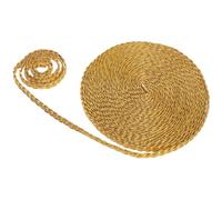 HAKIDZEL Golden Braided Fringe Trim Embellishment with Fine Texture, Polyester Yarn Clothes Sewing Trim for DIY Crafting and Curtain Decoration