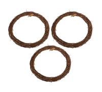 HAKIDZEL Grapevine Decoration 3pcs Vine 11.4x7.4 Rustic Wreath Frames Inch Base with Natural Vine Material for Christmas for Crafts and Seasonal Displays, Wedding