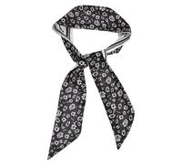 HAKIDZEL Hair Band Silk Scarf Stylish Black Ribbon Made of Imitated Silk Fabric, Versatile for Hair Or Handbag Accessory, for Family Travel and Party Use