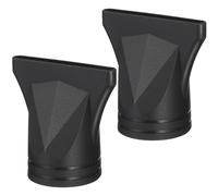 HAKIDZEL Hair Dryer Nozzle 2Pcs Black Plastic, 4.2Cm Inner Diameter, Lightweight Sturdy Accessory for Professional Hairdressing Salon Use