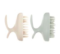 HAKIDZEL Hair Scalp Shampoo Brush for Dandruff Removal and Relaxing Scalp Massage 2pcs with Soft TPE Bristles, Portable Dual-Purpose Scrubber Random Color at Home Or Travel